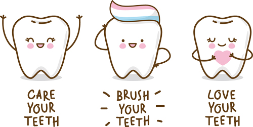Care your teeth - Brush your teeth - Love your teeth